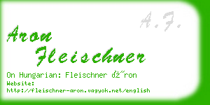 aron fleischner business card
